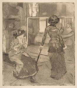 Mary Cassatt im Louvre: Die etruskische Galerie (1879-80) von Edgar Degas