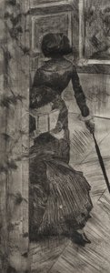 Mary Cassatt im Louvre: Die Gemäldegalerie, 1879-1880 von Edgar Degas