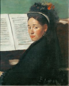 Mlle. Dihau am Klavier von Edgar Degas