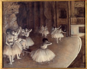 Wiederholung eines Balletts auf der Bühne (1874) von Edgar Degas