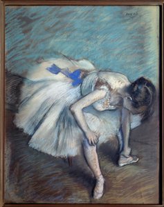 Sitzende Tänzerin. Pastellgemälde von Edgar Degas (1834-1917) 1881-1883 Paris, Musée d
