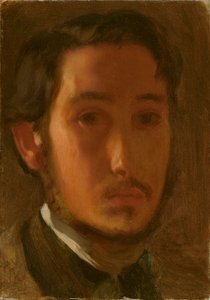 Selbstporträt mit weißem Kragen von Edgar Degas