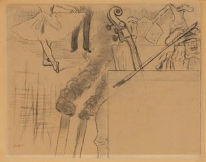 Studie für das Programm der Galerie Ponsin Soiree Artistique, 15. Mai 1884 von Edgar Degas
