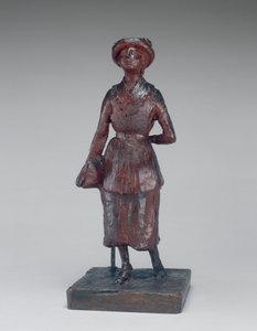 Das Schulmädchen geht auf der Straße von Edgar Degas