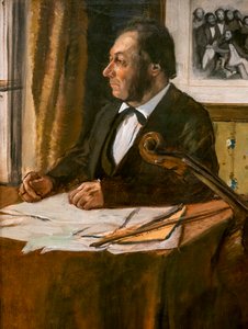 Der Cellist Louis-Marie Pilet (Detail) von Edgar Degas