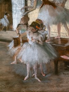 Die Tanzstunde (Detail). Um 1876. Pastell auf Papier auf Karton geklebt. von Edgar Degas