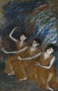 Drei Tänzer, ca. 1895-98 von Edgar Degas