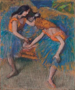 Zwei Tänzerinnen mit gelben Korsagen, ca. 1902 von Edgar Degas