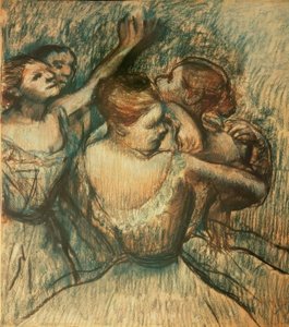 Vier Tänzerinnen in Halbfigur von Edgar Degas