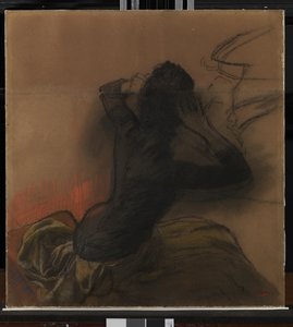 Frau richtet ihr Haar, ca. 1884 von Edgar Degas