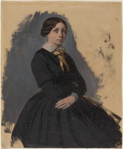Junge Frau in Schwarz