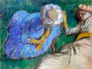 Rastende junge Frauen, spätes 19. - frühes 20. Jahrhundert von Edgar Degas