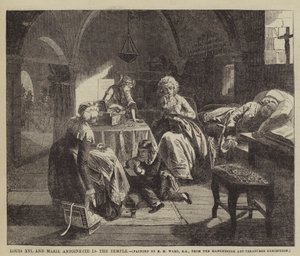 Ludwig XVI. und Marie Antoinette im Tempel von Edgar Melville Ward