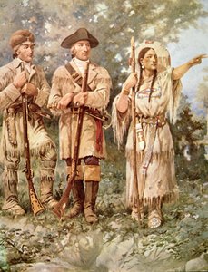 Lewis und Clark mit Sacagawea (Detail)