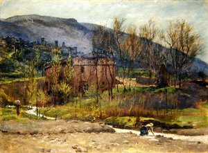 Toskanisches Dorf von Edith Ridley Corbet