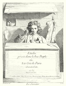 Der Schuster (Gravur) von Edmé (after) Bouchardon