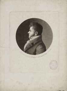 Porträt von Marie-Henri Beyle, genannt Stendhal von Edme Quenedey
