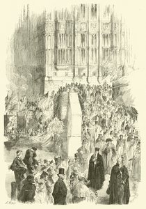 Vereidigung des Lord Mayor von London (Gravur) von Edmond (after) Morin