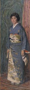 Porträt einer japanischen Frau (Frau Kuroki) von Edmond Aman Jean