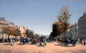 Blick auf die Champs-Elysees vom Place de l