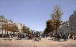 Blick auf die Champs-Elysees vom Place de l