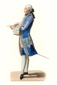 Charles Rosalie de Rohan Chabot (1740-1813), Graf von Jarnac, nach einem Gemälde von 1777 von Olivier - Lithographie nach einer Illustration von Edmond Lechevallier-Chevignard (1825-1902), aus „Costumes historiques des 16e“