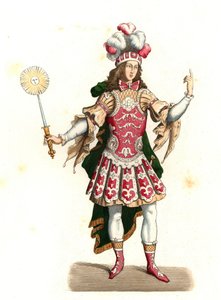 Ludwig XIV. von Frankreich, der Sonnenkönig (1638-1715), im Tanzkostüm von Edmond Lechevallier Chevignard