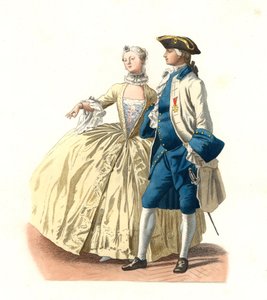 Offizier Gouverneur von Marseille und Dame von Qualität, Frankreich
