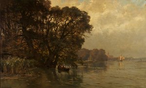 Die Schelde bei Wettern (Belgien) von Edmond de Schampheleer