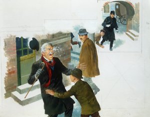 Eine Schneeball, aus Herz, von Edmondo De Amicis, Zeichnung von Edmondo de Amicis
