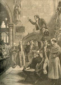 Wahlversammlung in Irland, 1826, um 1890