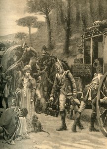Flucht von König Joseph Bonaparte aus Vitoria, Spanien, 1813, um 1890 von Edmund Blair Leighton