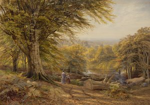 Die Köhler in der Nähe von Weybridge, Surrey, 1870 von Edmund George Warren