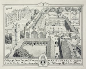 Das College of St Mary de Winton oder New College, 1928