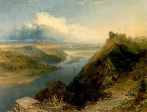 Arundel Castle, West Sussex, und Bach, 1855