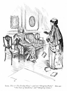 Illustration für Sheridans Die Rivalen (Stich) von Edmund Joseph (after) Sullivan