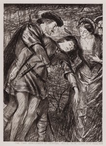 Die zwei Herren aus Verona, Akt V, Szene 4 von Edmund Joseph Sullivan