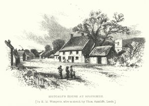 Metcalfs Haus in Spofforth (Gravur) von Edmund Morison (after) Wimperis