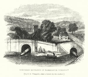 Nördlicher Eingang der Harecastle-Tunnel (Stich) von Edmund Morison (after) Wimperis