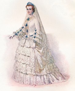 Die Kaiserin Eugenie in ihrem Brautkleid, 1853, 1902