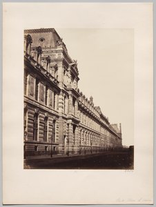 Louvre, Fassade zur Rue de Rivoli, Paris von Édouard Baldus