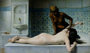 Die Massage, 1883 von Edouard Debat Ponsan