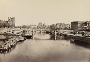 Die Solferino-Brücke, Paris, ca. 1860 von Edouard Denis Baldus