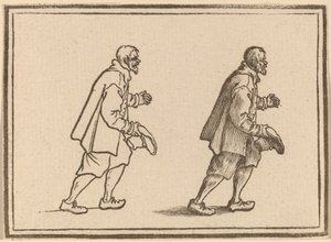 Bauer mit Hut in der Hand von Edouard Eckman after Jacques Callot