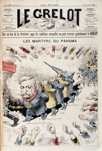 Die Märtyrer von Panama von Pépin - Titelseite „The Grelot“ vom 27. Nov von Edouard Guillaumin Pepin