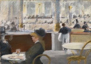 Ein Café auf dem Place du Théâtre-Français, ca. 1877-78