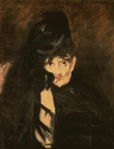 Berthe Morisot mit Trauerhut und langem Schleier