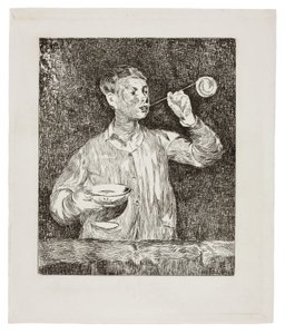 Junge, der Seifenblasen bläst von Édouard Manet