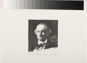 Charles Baudelaire, Frontalansicht III von Édouard Manet
