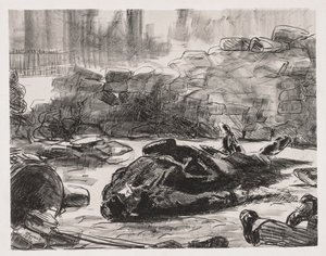 Bürgerkriegsszene der Kommune von Paris, 1871 von Édouard Manet